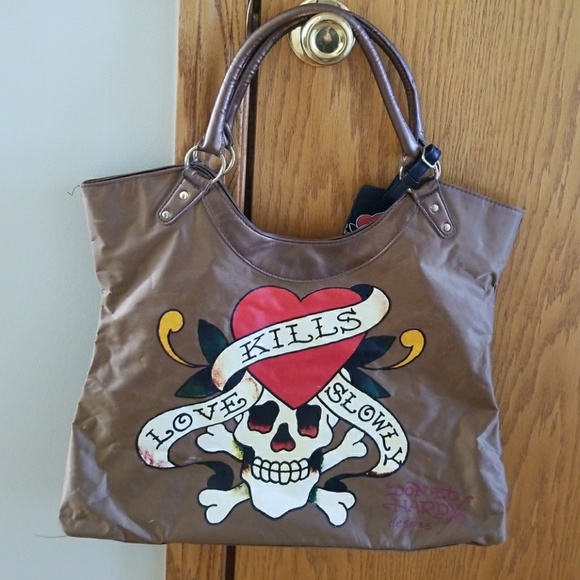 Ed Hardy Handbags - 🍍SALE! Ed Hardy Love Kills Slowly Tote Bag